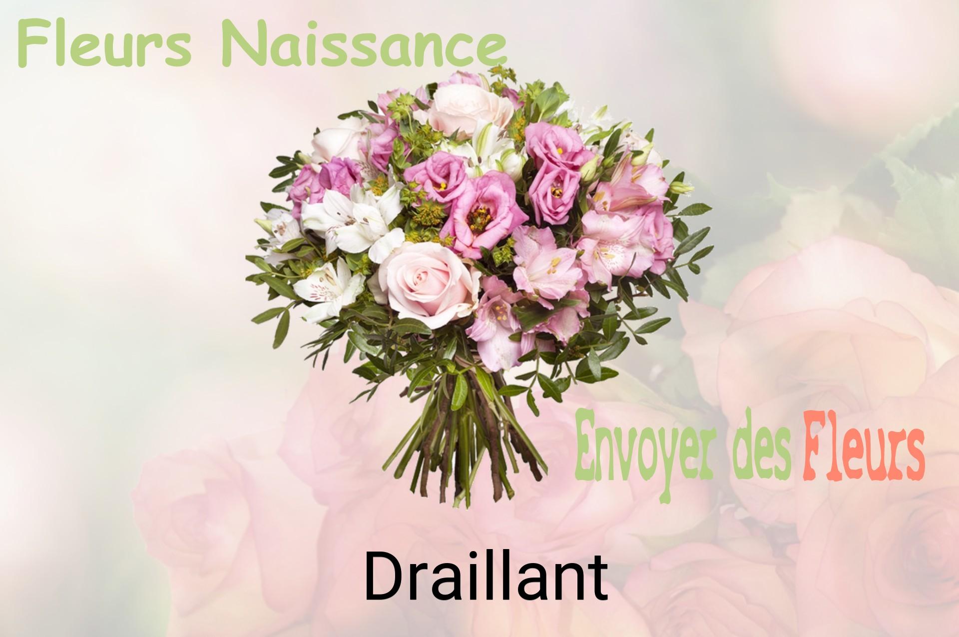 Bouquet de fleurs de naissance livré à Draillant