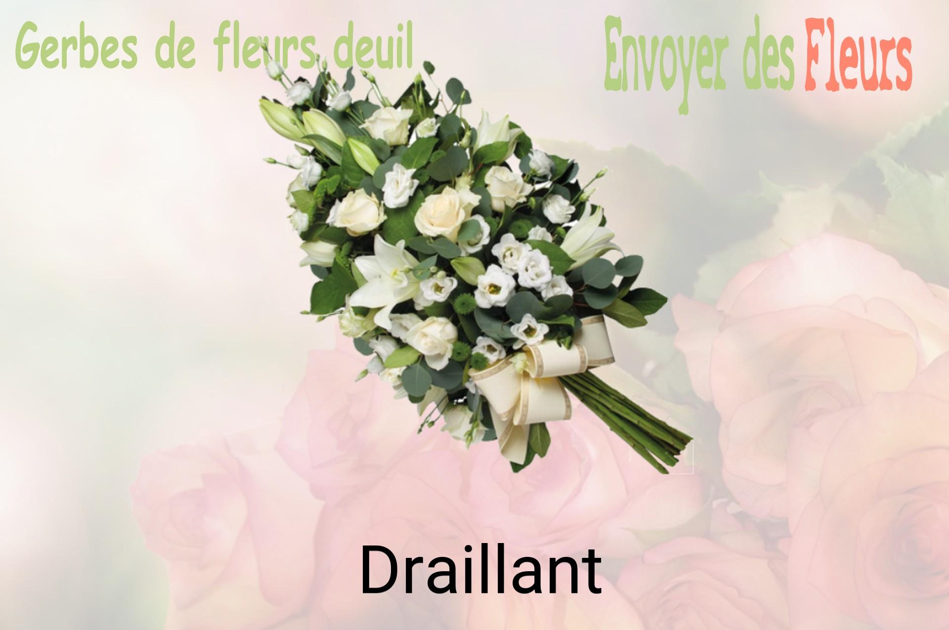 Gerbe de fleurs de deuil livrée à Draillant